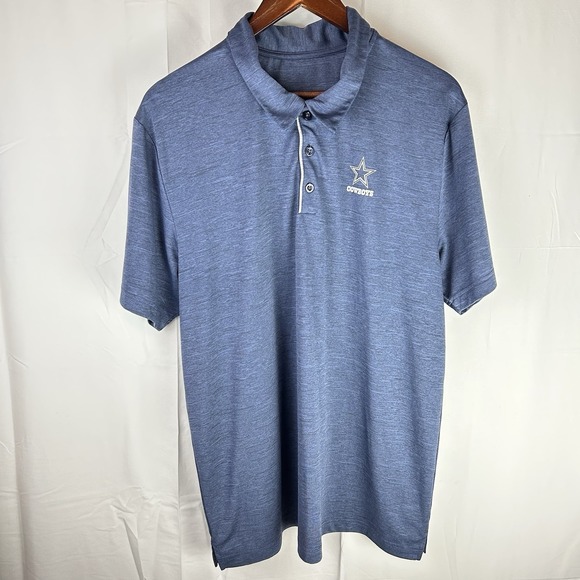 Dallas Cowboys Polo Shirt Men's XL Authentic NFL Football Navy Pullover - Picture 1 of 8